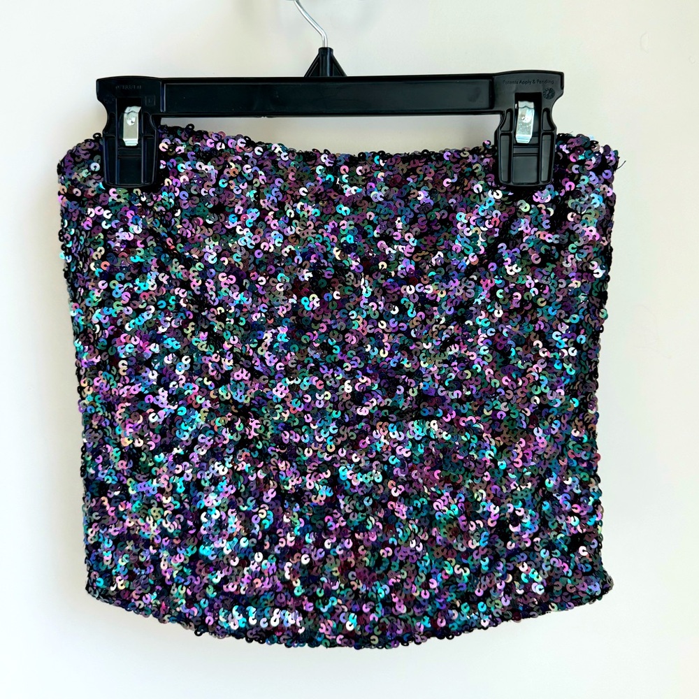 Free People Sequin Tube Top